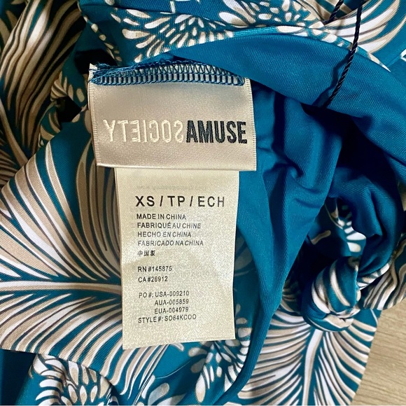 AMUSE SOCIETY • NEW! Cora One Piece Swimsuit - Caribbean Blue - Picture 5 of 16